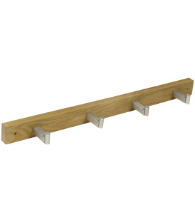 Настенная вешалка MONDEO 51,5x4,5cм, 4-крючки, дерево: дуб, обработка: промасленный.