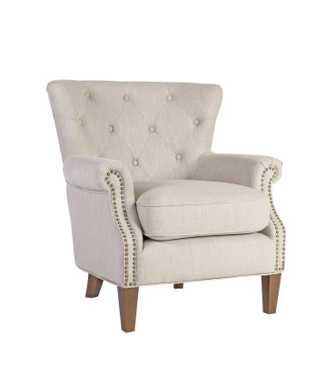 Кресло HOLMES 78x80xH86cм, материал покрытия: ткань, цвет: бежевый