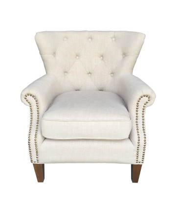 Кресло HOLMES 78x80xH86cм, материал покрытия: ткань, цвет: бежевый