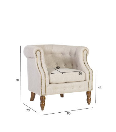 Tugitool HOLMES 83x75xH78cm, bee˛