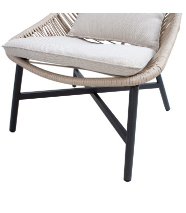 Комплект садовой мебели HELSINKI диван, 2 стула и 2 стола, бежевый