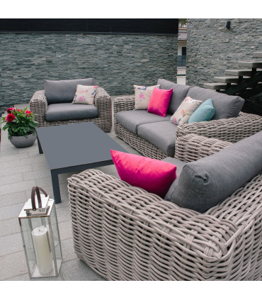 Садовая мебель CALISTA стол, диван и 2 стула, серый