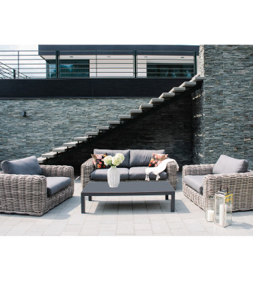 Садовая мебель CALISTA стол, диван и 2 стула, серый