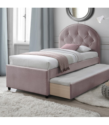 Кровать ЛАРА 90x200см, с дополнительной спальной зоной, розово-лиловый