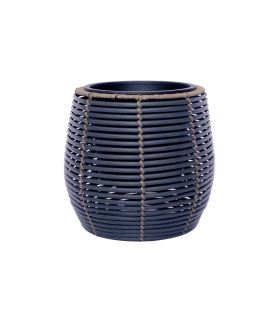 Lillepott WICKER D28xH26cm, must/pruun