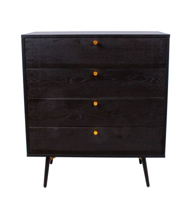 Kummut LUXEMBOURG 80x40xH90cm, must melamiin