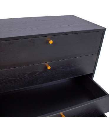 Kummut LUXEMBOURG 80x40xH90cm, must melamiin