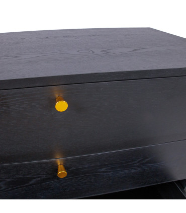 Kummut LUXEMBOURG 80x40xH90cm, must melamiin