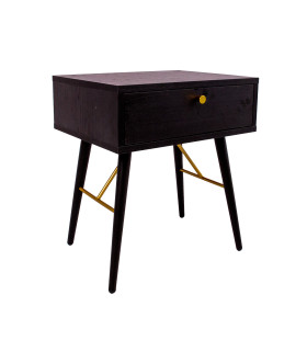 Öökapp - abilaud LUXEMBOURG 45x35xH50cm, must melamiin