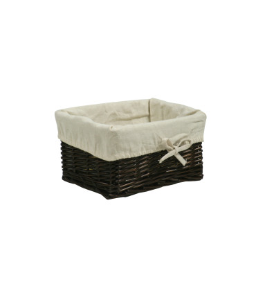 Korv MAX-2, 24x18xH12cm, tumepruun punutis, bee˛ kangas