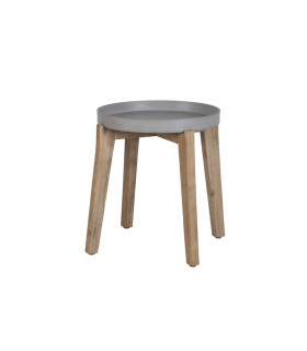 Abilaud SANDSTONE D51xH45cm, pruunikas komposiitkivi, puidust jalad