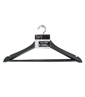 Вешалки MEN IN BLACK 3шт, чёрный дерево