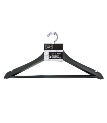 Вешалки MEN IN BLACK 3шт, чёрный дерево