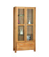 Шкаф-витрина CHICAGO NEW с 2 стеклянные дверцы и 2 ящика, 91x40xH190см, дерево: дубовый шпон, цвет: натуральный