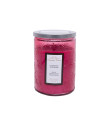 Klaasküünal ROMANTIC TIMES, D8xH11cm, kaanega, roosa, ( lõhn- RASBERRY ICECREAM)