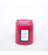Свеча в стеклянной банке ROMANTIC TIMES, D7xH9см, с крышкой, розовая, (аромат - аромат - малина)