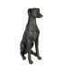 Dekoratsioon IN HOME H73cm, istuv koer, hallika värvusega