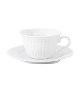 Чашка + блюдце SOFIA-2, чашка 180мл, блюдце D15см, белая