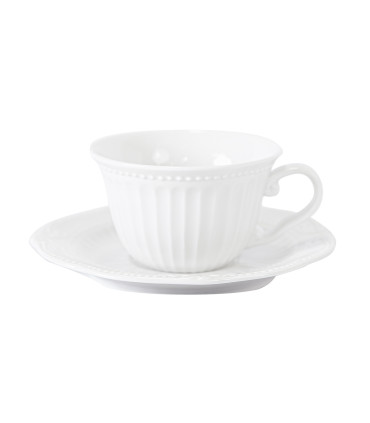 Чашка + блюдце SOFIA-2, чашка 180мл, блюдце D15см, белая
