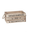 Деревянная коробка VINTAGE-2, 29x21xH13см, коричневый, верёвочные ручки