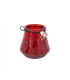 Klaasküünal VENEETSIA XL, D9xH9.5cm, punane, ilma lõhnata