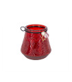 Klaasküünal VENEETSIA XL, D9xH9.5cm, punane, ilma lõhnata