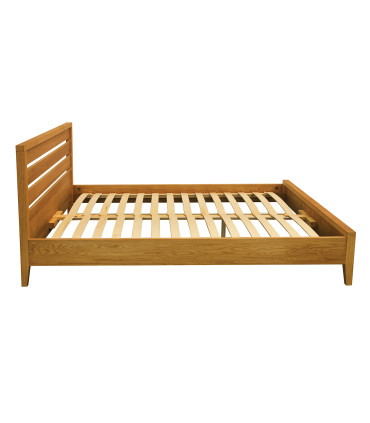 Voodi CHAMBA 160x200cm, tamm, 167x211xH91cm, tammespoon/MDF