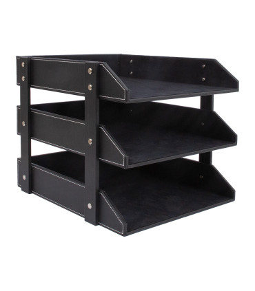 Dokumendiriiul WALTER 28x35xH27cm, must, kunstnahk