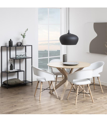 Söögilaud DUNCAN D105xH75cm, valge tamm