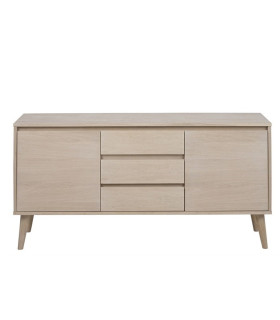 Комод NAGANO 40x150xH75см, 2-дверьми и 3-ящиками, материал: массив дерева/шпон дуба, обработка: промасленный