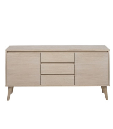 Комод NAGANO 40x150xH75см, 2-дверьми и 3-ящиками, материал: массив дерева/шпон дуба, обработка: промасленный