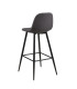 Барный стул WILMA 46,6x51xH101см, сиденье и спинка: ткань, цвет: серый, ножки: чёрный металл