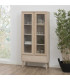 Vitriinkapp NAGANO 37x80xH178cm, 2-klaasukse ja 1-sahtliga, materjal: puit/tammespoon, viimistlus: õlitatud