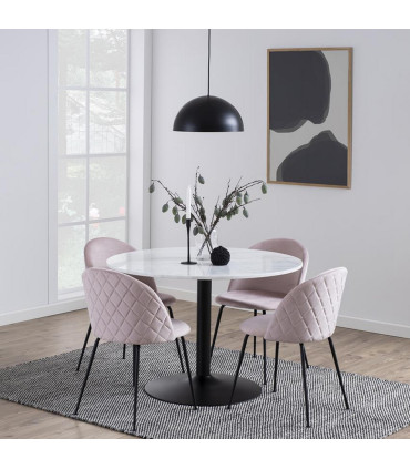 Söögilaud TARIFA D110xH75cm, valge marmor