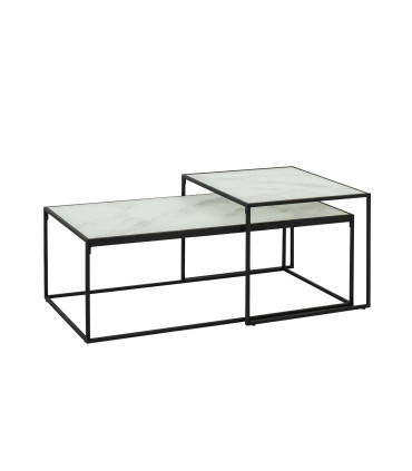 Diivanilauad 2tk BOLTON 50x55xH43cm, 100x50xH35cm, klaas