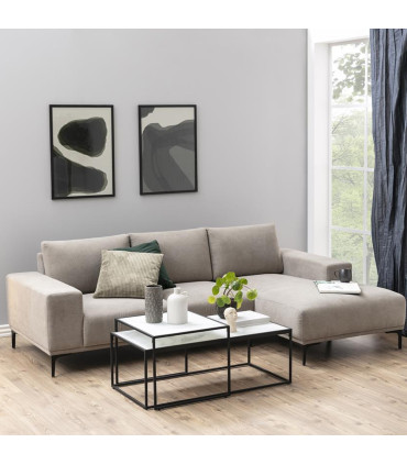 Diivanilauad 2tk BOLTON 50x55xH43cm, 100x50xH35cm, klaas