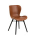 Стулья 2шт. BATILDA 47x56xH82,5см, сиденье/спинка: кожзаменитель, цвет: бренди, ножки: каучуковое дерево, цвет: чёрный