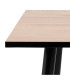 Söögilaud WILMA 120x80xH75cm, tamm, lauaplaat: melamiin, jalad: metall