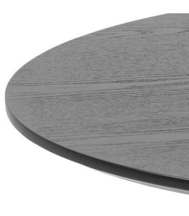 Baarilaud IBIZA D60xH105cm, lauaplaat: spoonitud MDF, värv: must saar, jalg: must matt metall