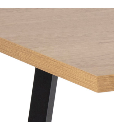 Söögilaud CENNY 160x90xH75cm, tamm, materjal: melamiin, jalad: pulbervärvitud