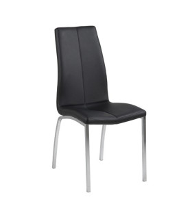 Tool ASAMA 43,5x57xH95cm, iste ja seljatugi: kunstnahk, värvus: must, jalad: kroom