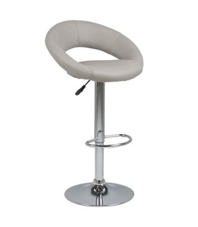 Baaritool PLUMP 56x50xH100cm, iste ja seljatugi: kunstnahk, värvus: taupe, jalg: kroomitud