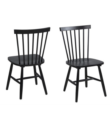 Стулья 2шт. RIANO 48,5x48xH86см, материал: каучуковое дерево, цвет: чёрный