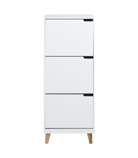 Jalatsikapp MITRA 47x30xH133,5cm, 3-sahtliga, valge