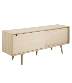 Kummut CENTURY 180x45xH71cm, 2-uksega, materjal: tammespoon/mööbliplaat, viimistlus: õlitatud valge pigmendiga