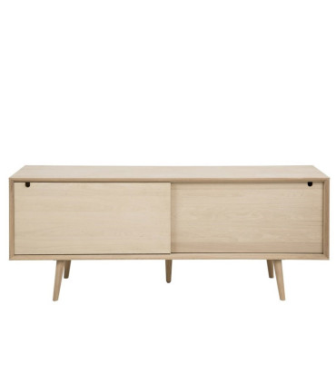 Комод CENTURY 180x45xH71см, 2 двери, материал: мебельная доска дубовым шпоном, промасленный с белым пигментом