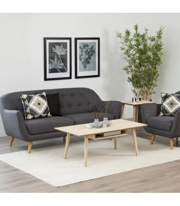 Придиванный столик CENTURY 115x60xH42см, с ящиком, материал: мебельная доска дубовым шпоном, обработка: промасленный