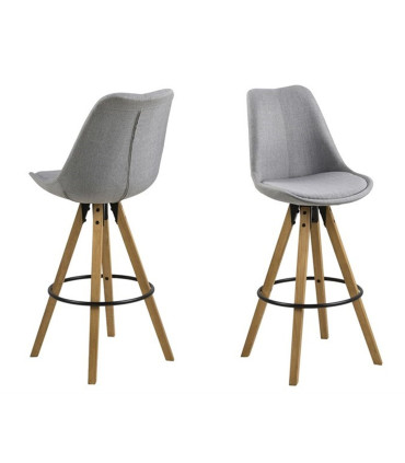 Baaritool DIMA 48,5x55xH111,5cm, helehall, jalad: tamm