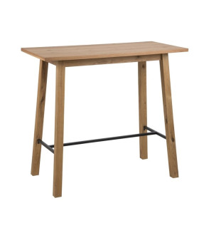 Baarilaud CHARA 117x58xH105cm, tamm, materjal: mööbliplaat tammespooniga, viimistlus: õlitatud, must metallist tugi