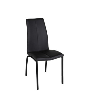 Стул ASAMA 43,5x57xH95см, сиденье/спинка: кожзаменитель, цвет: чёрный, ножки: металл, цвет: чёрный